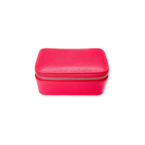 Pink Leather Jewellery Case