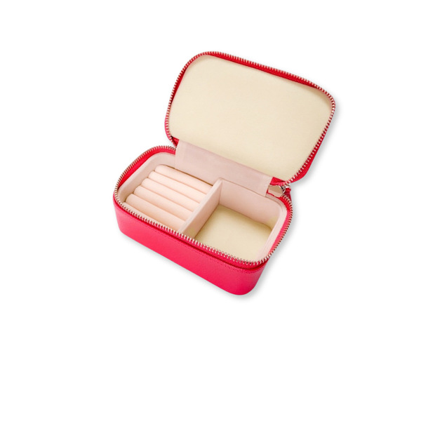 Pink Leather Jewellery Case