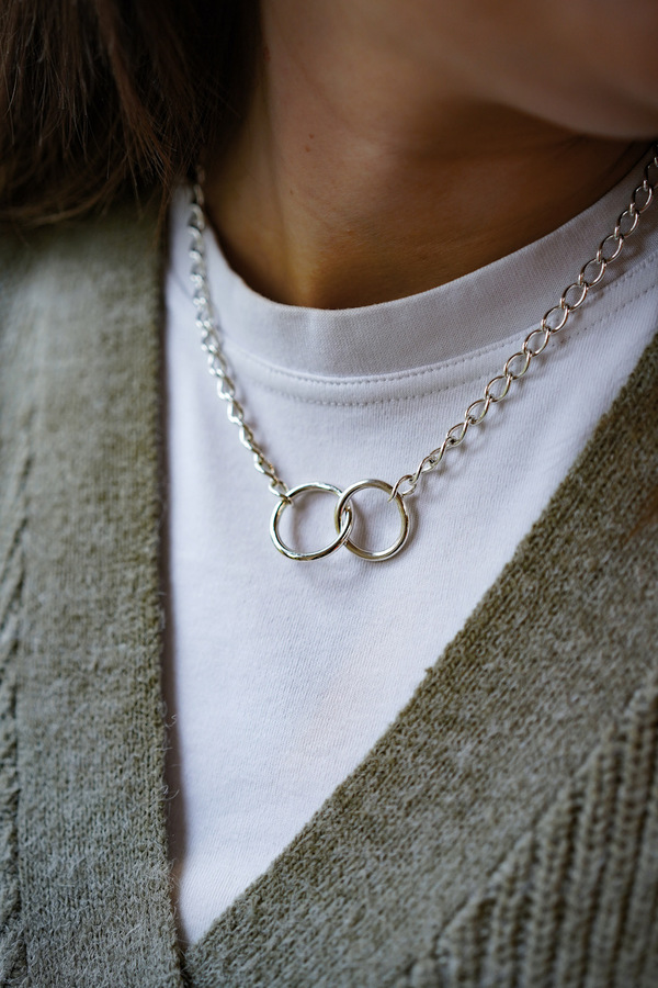 Mini Open Curb Entwined Necklace