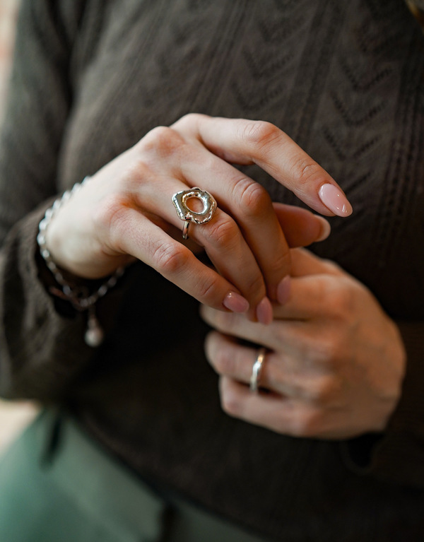 Serenity Molten Circle Ring