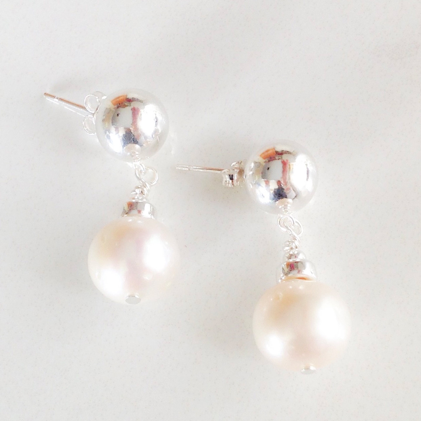 Freshwater Pearl Drop Stud Earrings - Earrings : Ginny D, Handmade ...