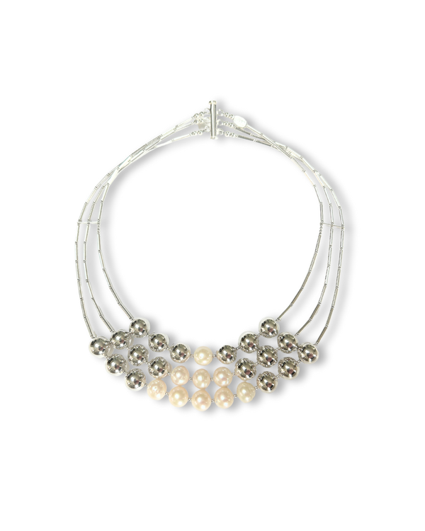 Three Strand Statement Necklace