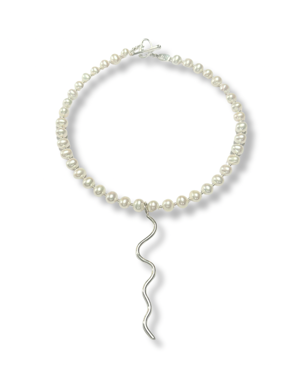 Pearl Wave Choker Necklace