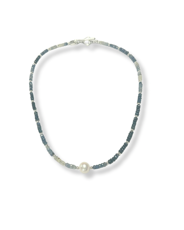 Sapphire Pearl Necklace